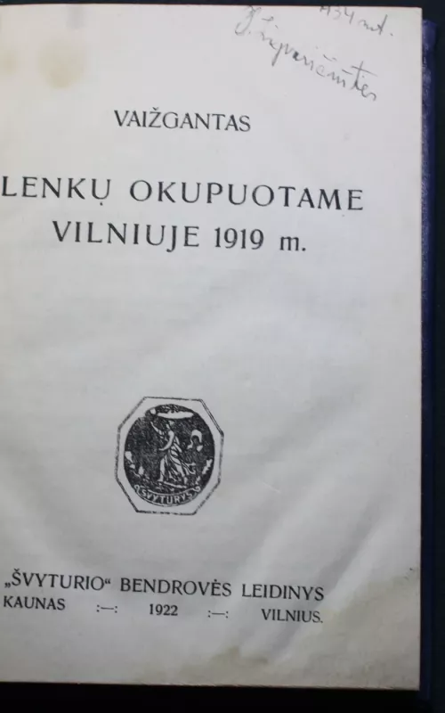 Vaižganto raštai II tomas, 1922 - Autorių Kolektyvas, knyga 2