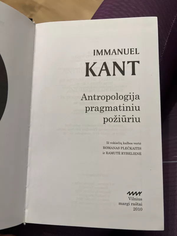 Antropologija pragmatiniu požiūriu - Imanuelis Kantas, knyga 5