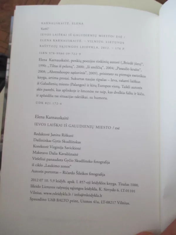 Ievos laiškai iš Galudienių miesto - Elena Karnauskaitė, knyga 4