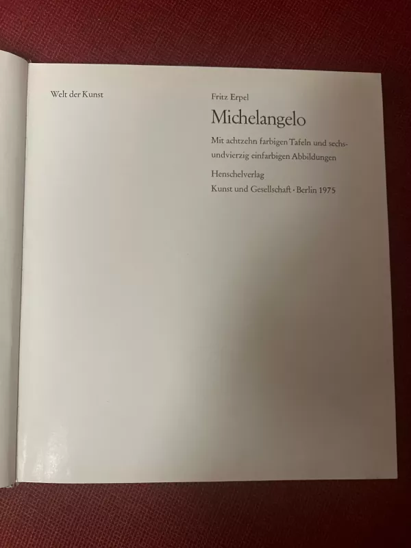 Michalengelo - Fritz Erpel, knyga 5