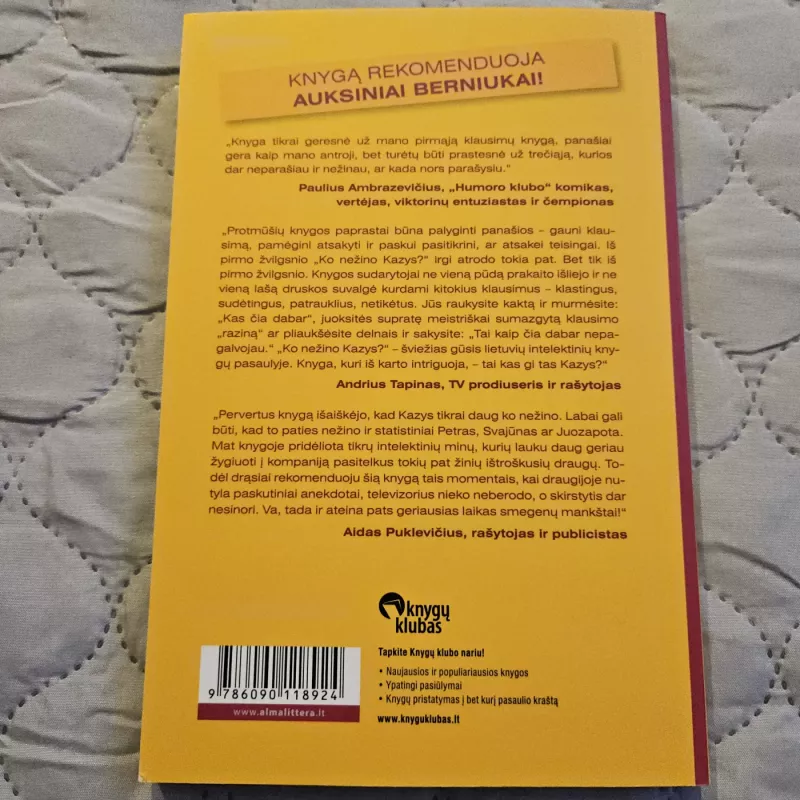 Protų lyga arba "Ko nežino Kazys" - Ignas Ligionis, Artūras Vyšniauskas, knyga 4