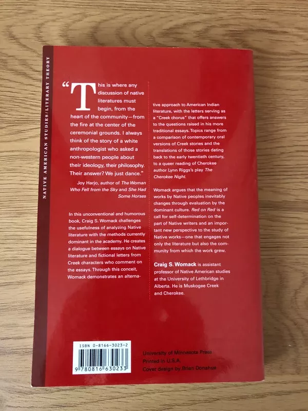 Red on Red: Native American Literary Separatism - Craig S. Womack, knyga 3
