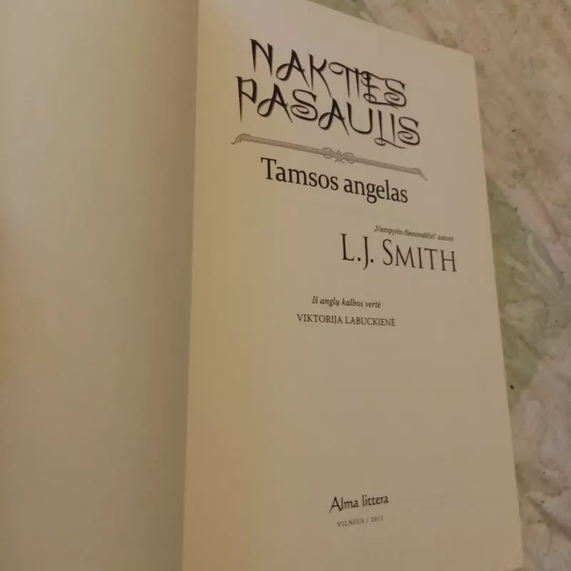 Tamsos angelas - L. J. Smith, knyga 3