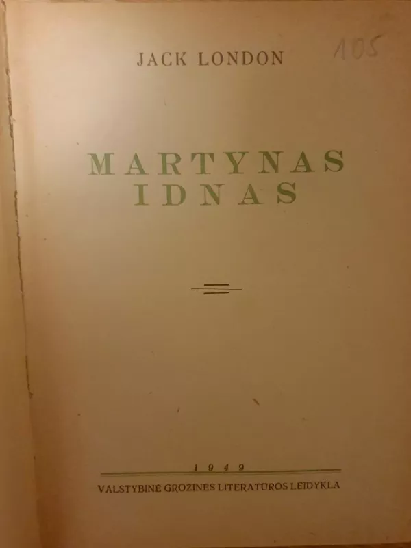 Martynas Idnas - Jack London, knyga 2