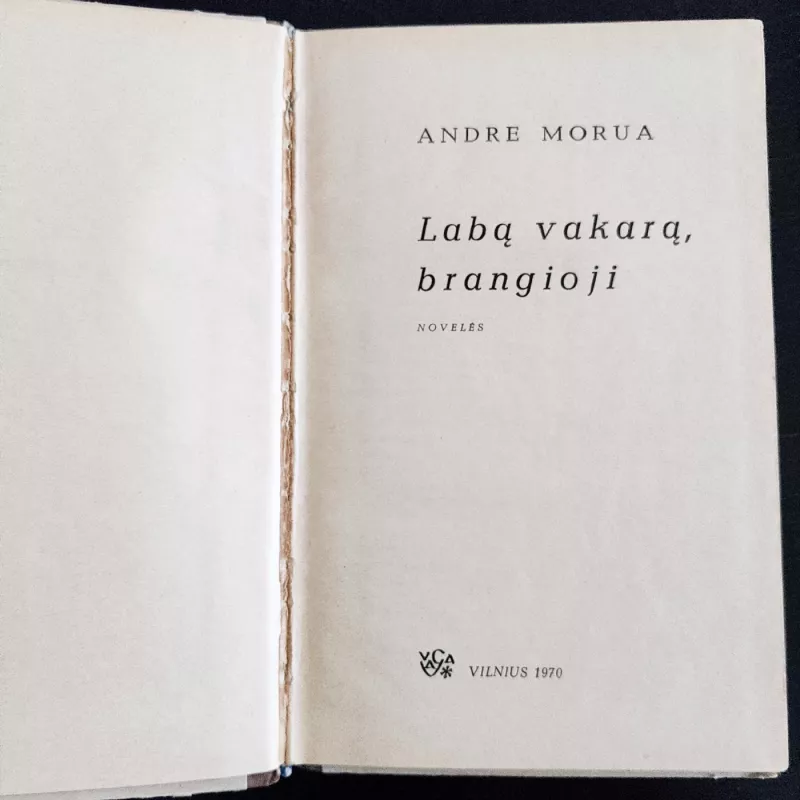 Labą vakarą, brangioji - A. Morua, knyga 5