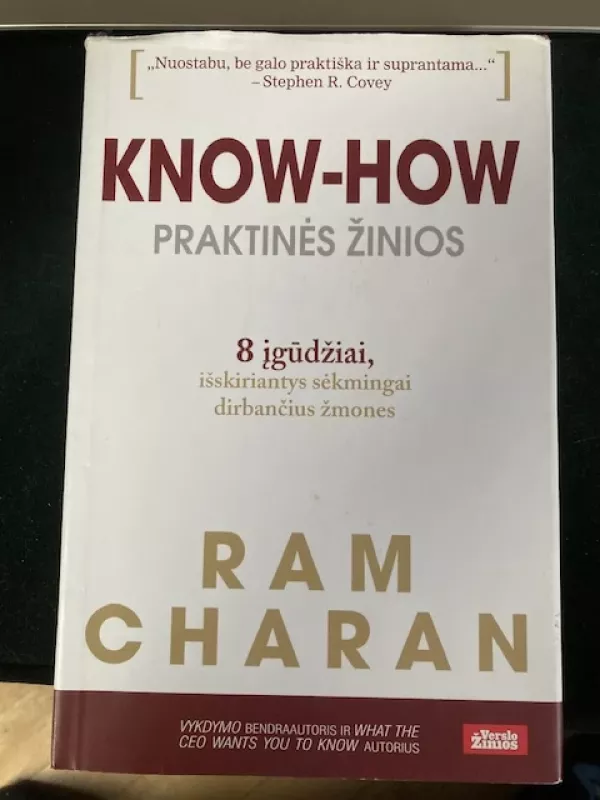 Know-how. Praktinės žinios - Ram Charan, knyga 2