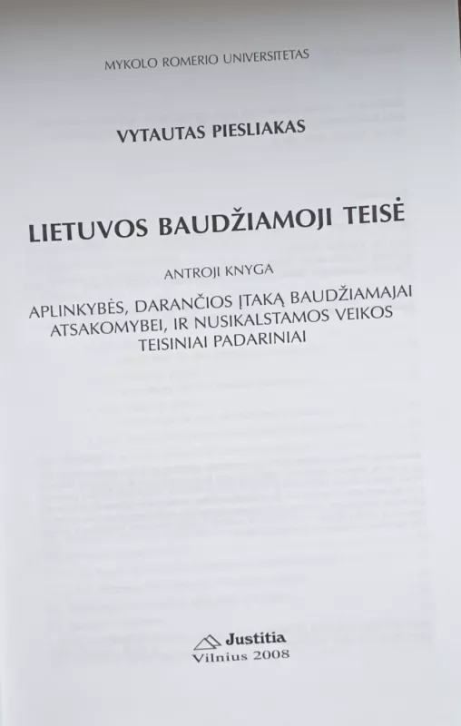 Lietuvos baudžiamoji teisė. Antroji knyga - Vytautas Piesliakas, knyga 3