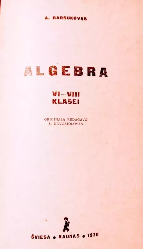 Algebra VI-VIII klasei - A. Barsukovas, knyga 5
