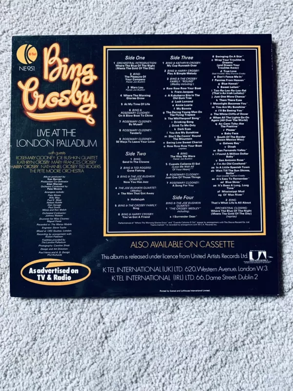 Bing Crosby - Bing Crosby Live At The London Palladium - Bing Crosby, plokštelė 3