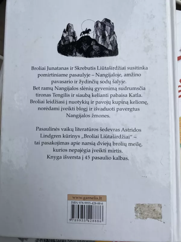 Broliai Liūtaširdžiai - Astrid Lindgren, knyga 3