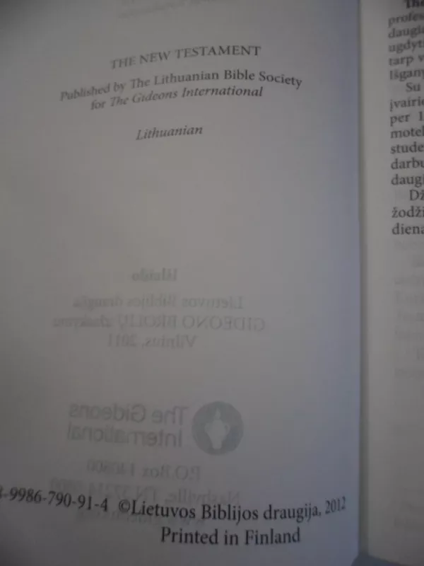 NAUJASIS TESTAMENTAS - Č. Kavaliauskas, knyga 3