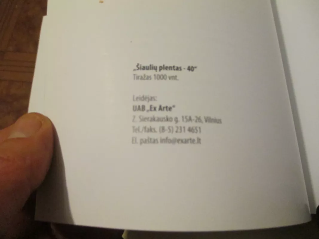 Šiaulių plentas 40 - Algimantas Mikšys, knyga 5