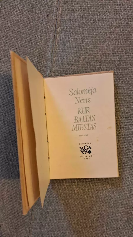 Kur baltas miestas - Salomėja Nėris, knyga 2