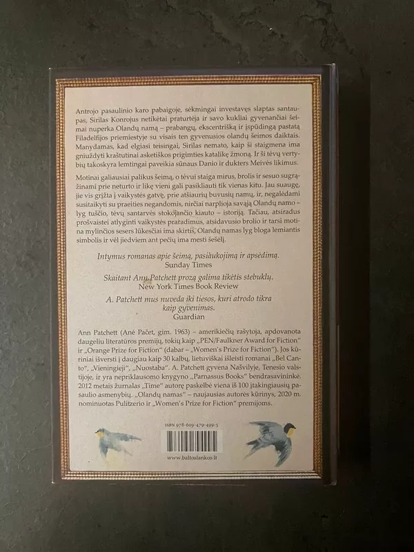 Olandų namas - Ann Patchett, knyga 3