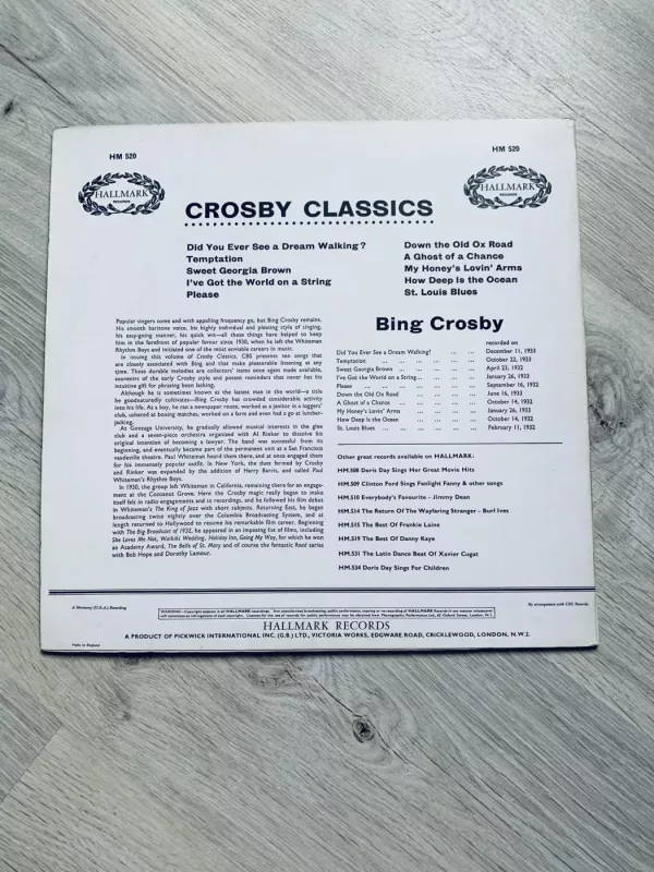 Crosby Classics - Bing Crosby, plokštelė 3