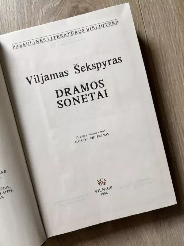 Dramos Sonetai - Viljamas Šekspyras, knyga 3