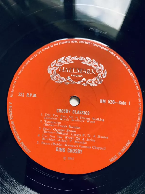 Crosby Classics - Bing Crosby, plokštelė 4