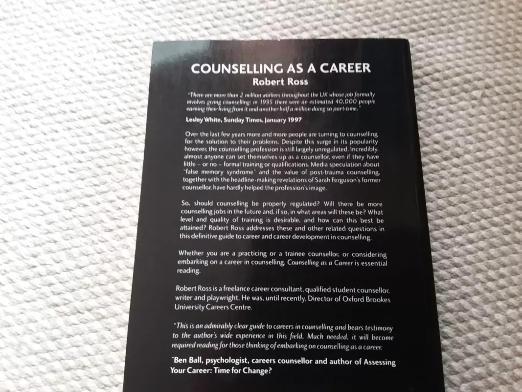 Counselling as a Career - Ross Robert, knyga 4
