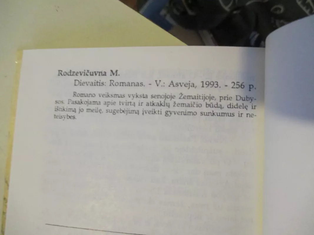 Dievaitis - Marija Rodzevičuvna, knyga 4