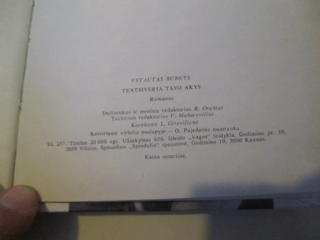 Teatsiveria tavo akys - Vytautas Bubnys, knyga 5