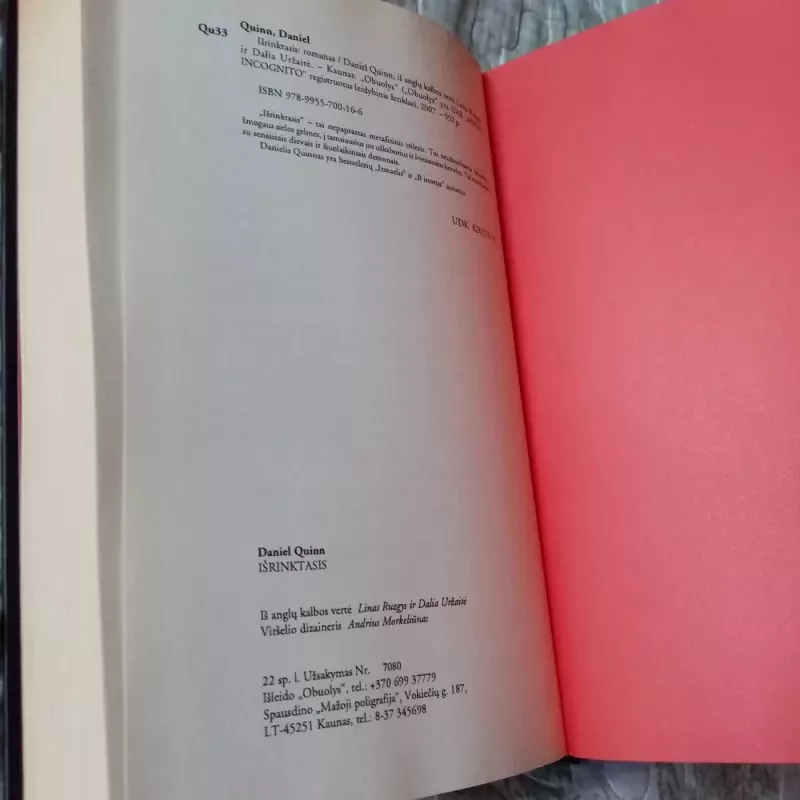 Išrinktasis - Daniel Quinn, knyga 4