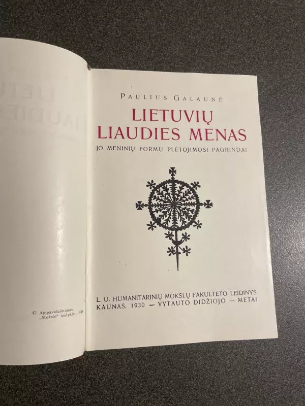 Lietuvių liaudies menas - Paulius Galaunė, knyga 3