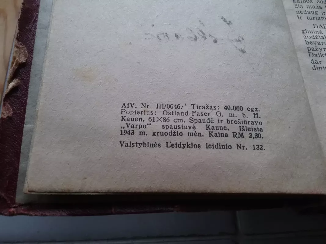 Lietuviškai vokiškas žodynėlis(462 psl.) - J. Paškevičius, knyga 3
