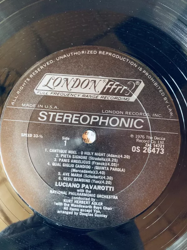 O Holy Night - Luciano Pavarotti, plokštelė 5