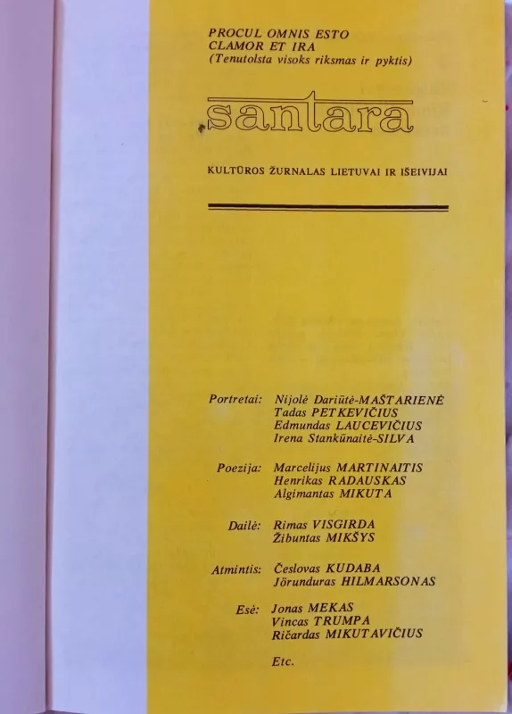 Santara, 1993 m., Nr. 2 (13), Vasara - Autorių Kolektyvas, knyga 3