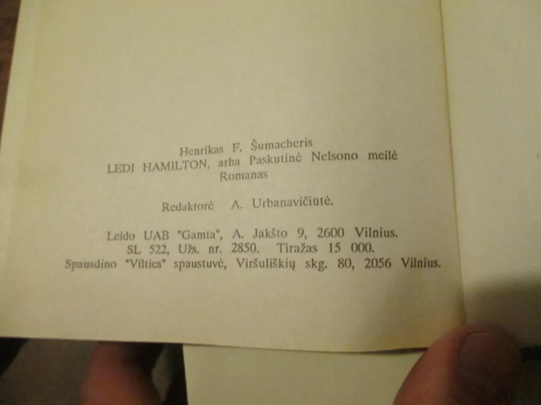 Ledi Hamilton - Henrikas Šumacheris, knyga 5