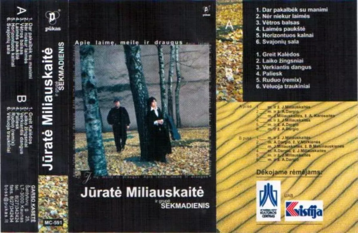 Apie Laimę, Meilę Ir Draugus - Jūratė Miliauskaitė ir Grupė Sekmadienis, plokštelė