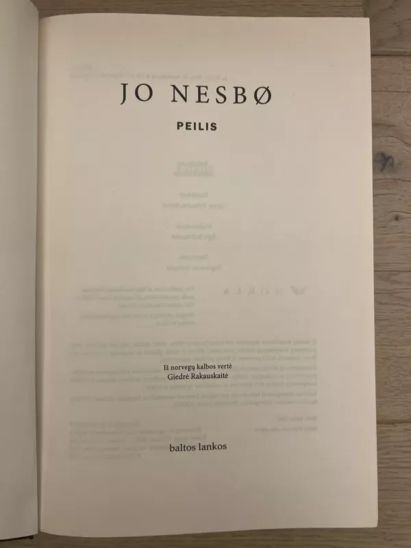 Peilis - Jo Nesbo, knyga 3