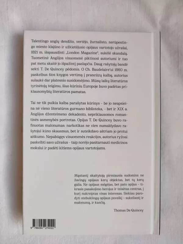 Anglo opijaus mėgėjo išpažintis - Thomas de Quincey, knyga 3