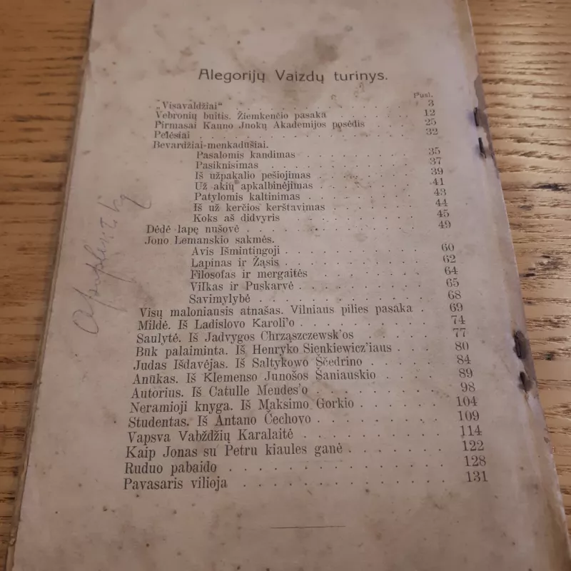 ALEGORIJŲ VAIZDAI - KUN. JUOZO TUMO VAIŠGANTO, knyga 3