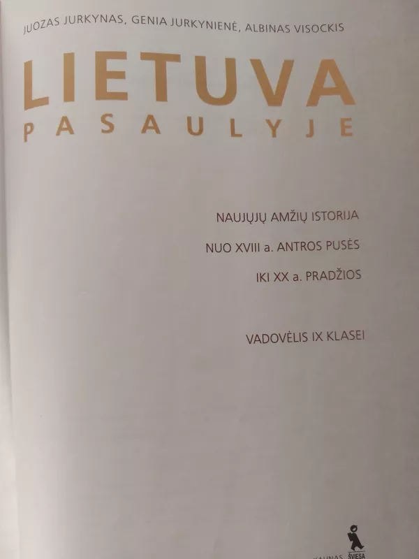 Lietuva pasaulyje 9 kl. - Autorių Kolektyvas, knyga 3