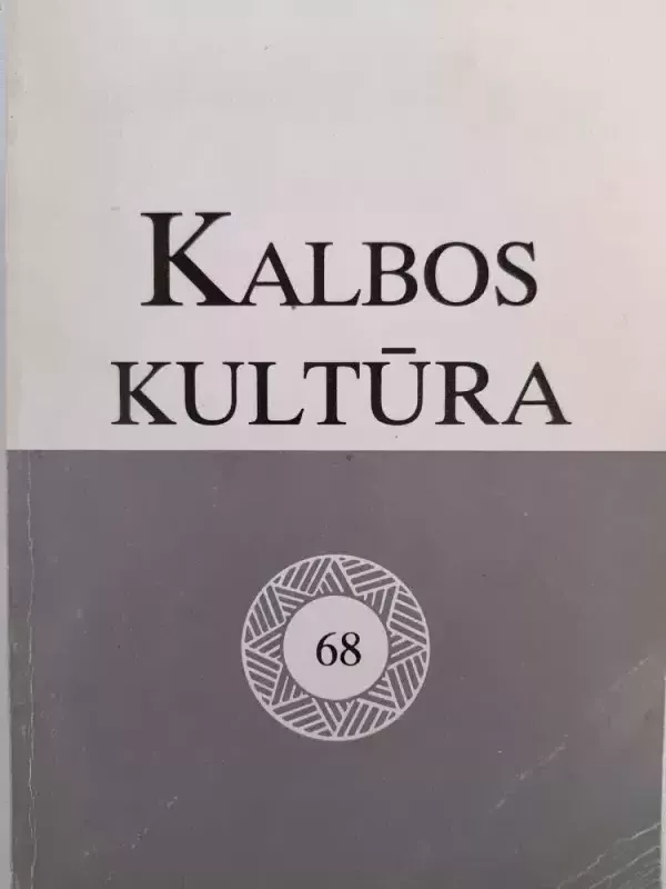 Kalbos kultūra 68 - Vytautas Ambrazas, knyga 2