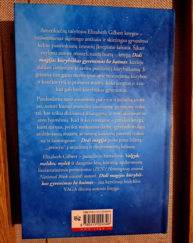 Didi magija: kūrybiškas gyvenimas be baimės - Elizabeth Gilbert, knyga 3