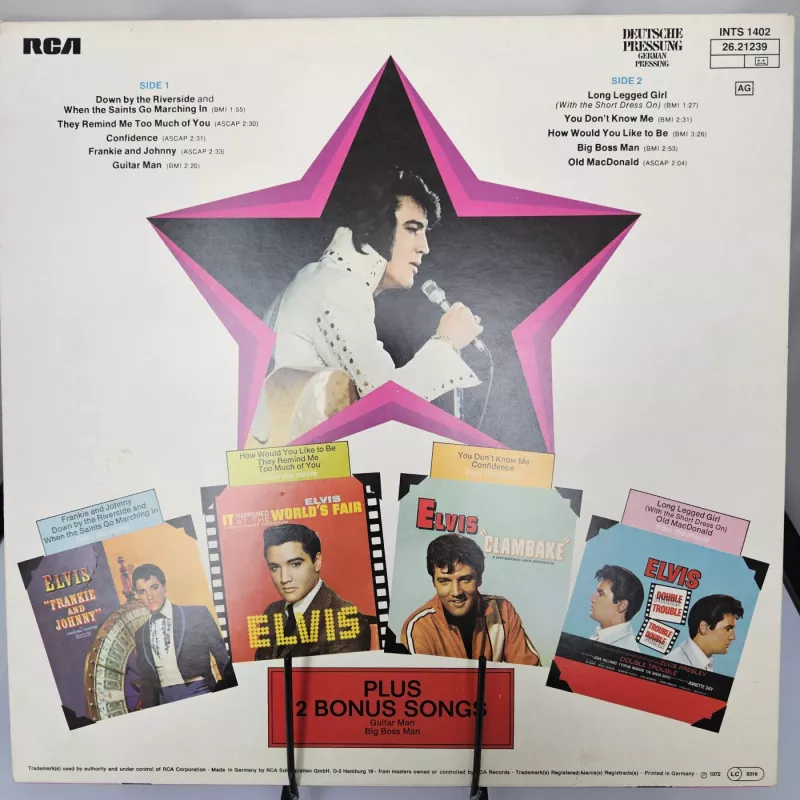 Elvis Presley - Elvis Sings Hits From His Movies - Volume 1 - Elvis Presley, plokštelė 5