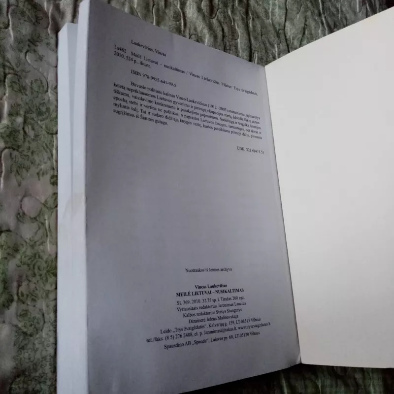 Meilė Lietuvai - nusikaltimas - Vincas Laukevičius, knyga 5