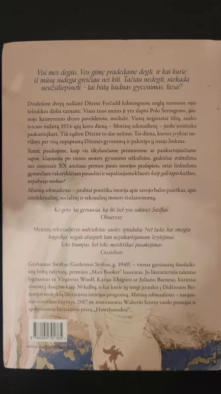 MOTINŲ SEKMADIENIS - Graham Swift, knyga 3