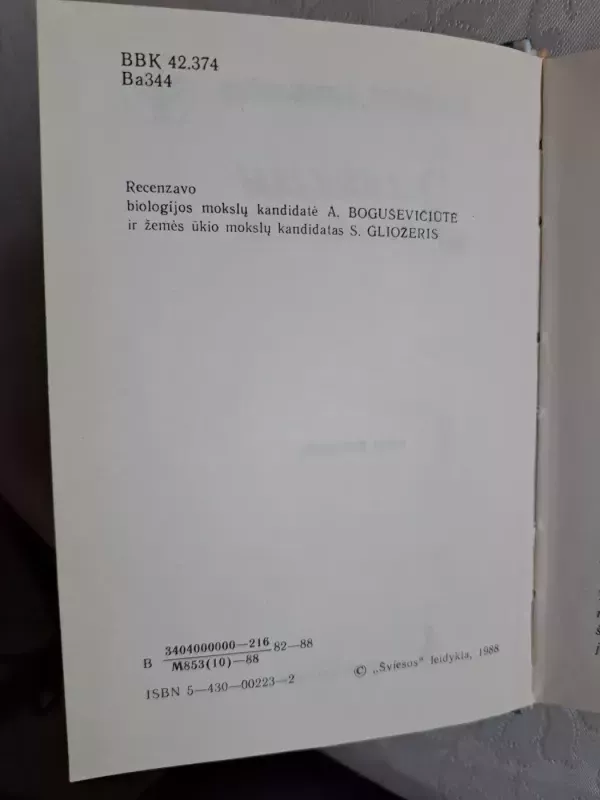Jaunajam gėlininkui - J. Balvočiūtė, S.  Gudanavičius, knyga 3