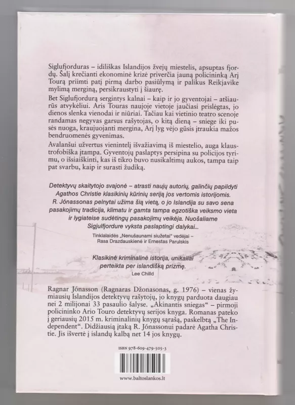 Akinantis sniegas - Ragnar Jonasson, knyga 3