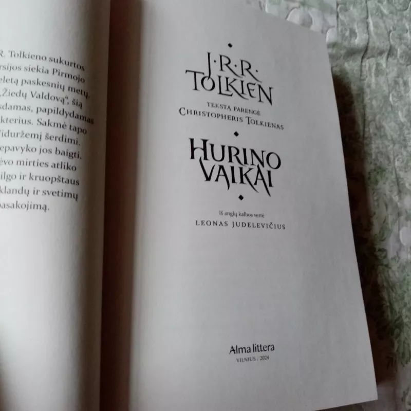 Hurino vaikai - J R R TOLKIEN, knyga 3