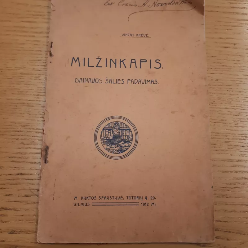 MILŽINKAPIS - Vincas Krėvė, knyga