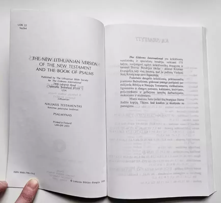 NAUJASIS TESTAMENTAS IR PSALMYNAS - Autorių Kolektyvas, knyga 3