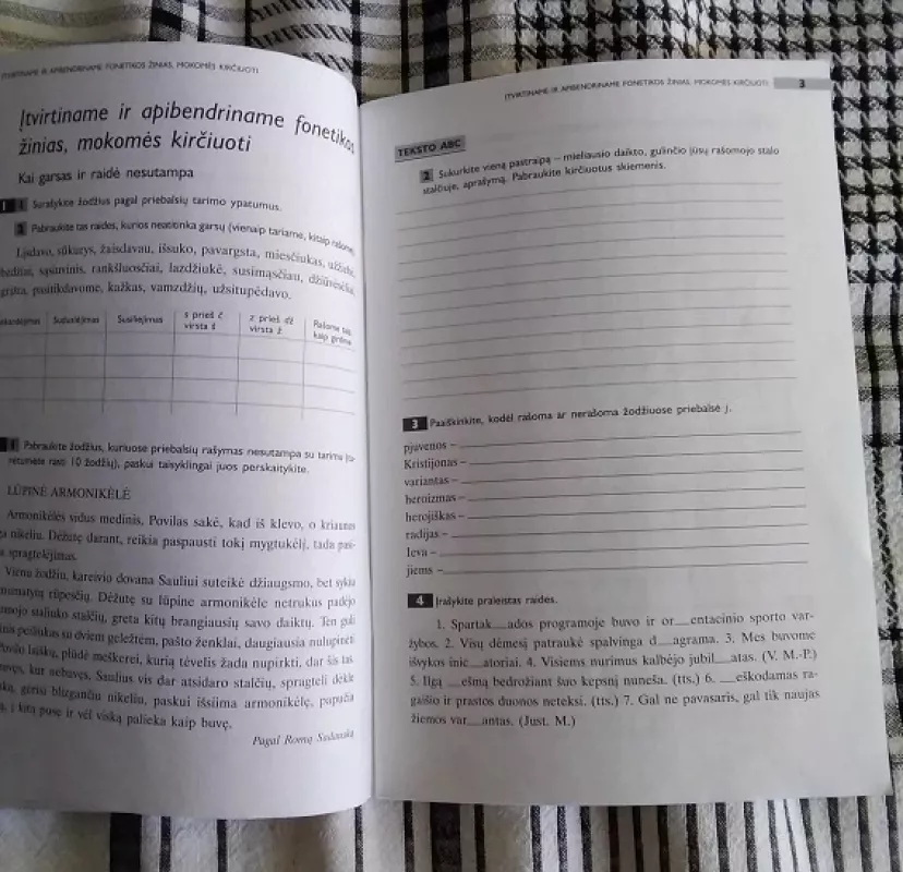 Lietuvių kalbos pratybų sąsiuvinis VIII klasei (1 ir 2 knyga) komplekto dalis - Elena Palubinskienė, knyga 4