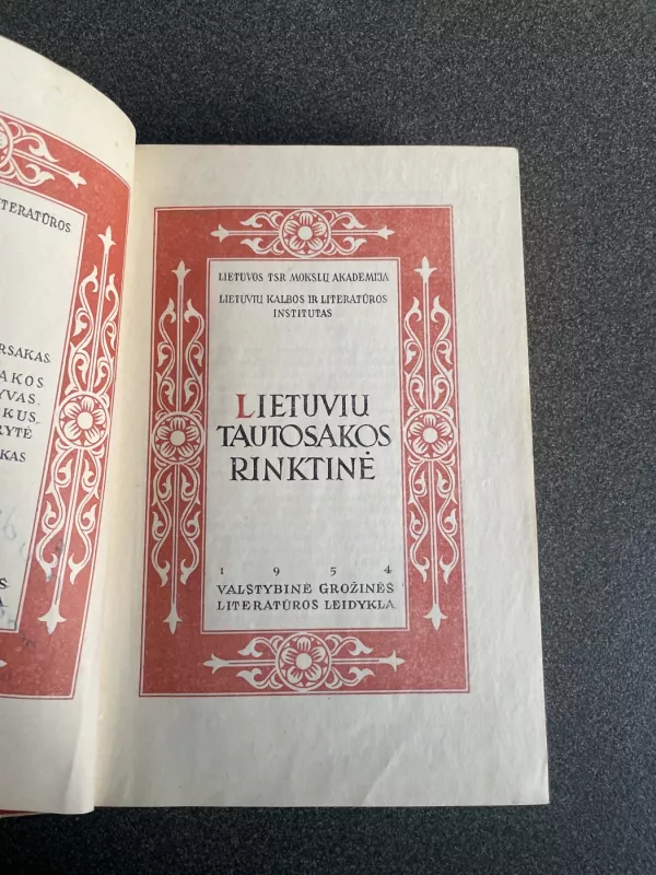 Lietuvių tautosakos rinktinė - A. Jonynas, ir kiti , knyga 2