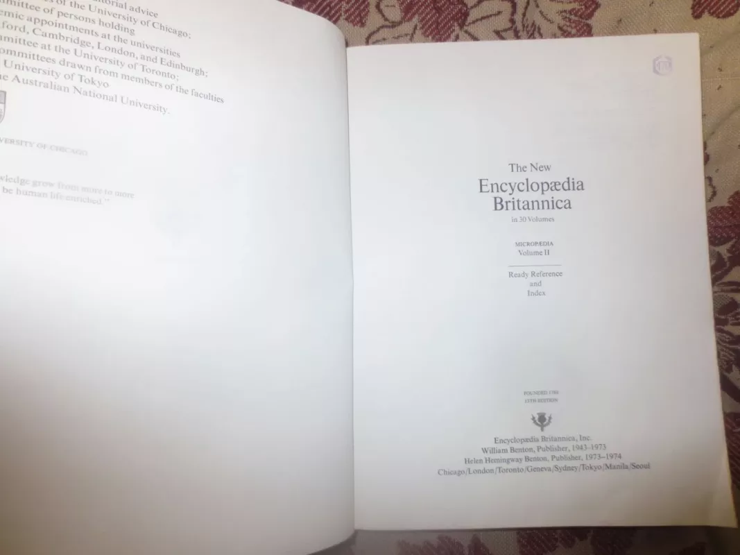Encyclopaedia Britannica. Micropaedia, volume II - Autorių grupė, knyga 3