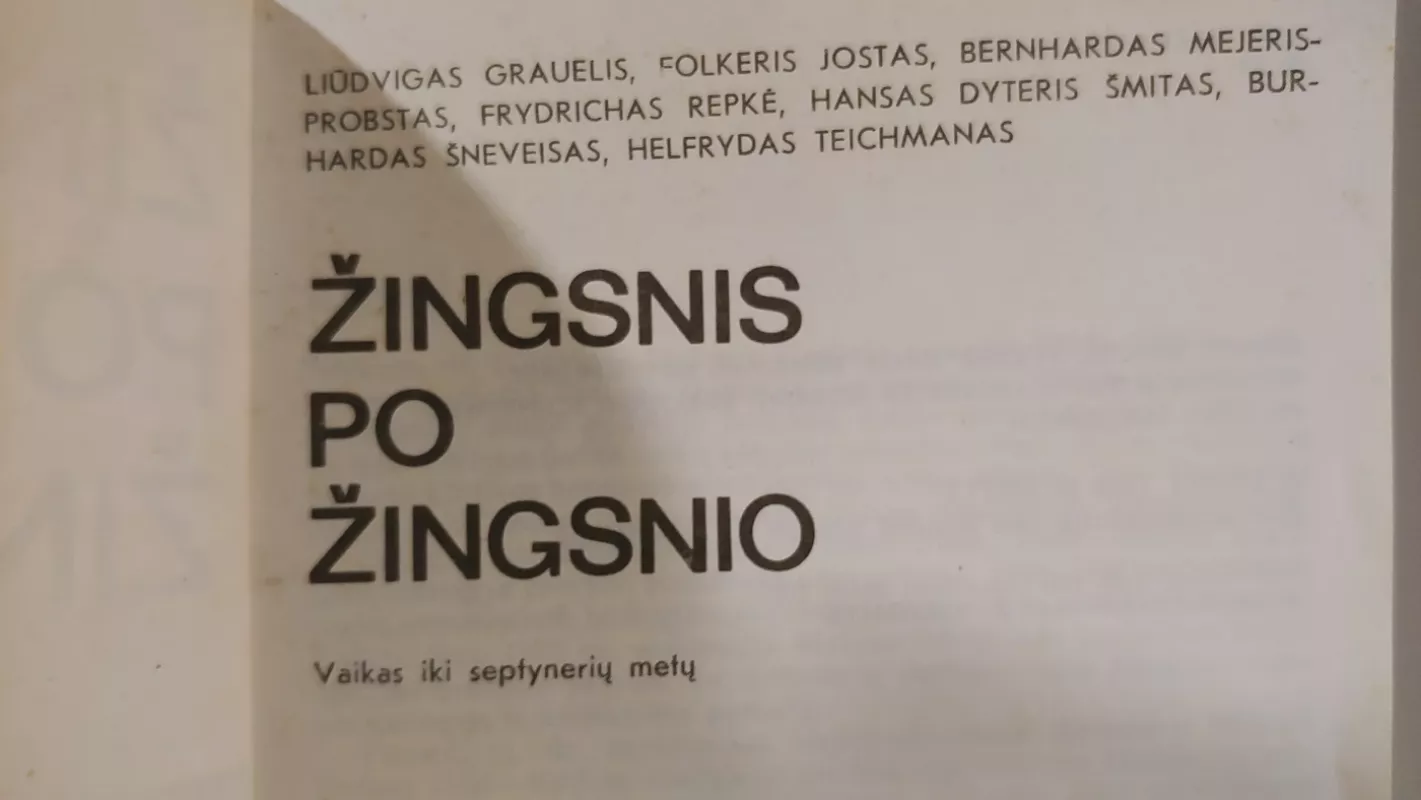 Žingsnis po žingsnio: Vaikas iki septynių metų - L. Grauelis, knyga 3