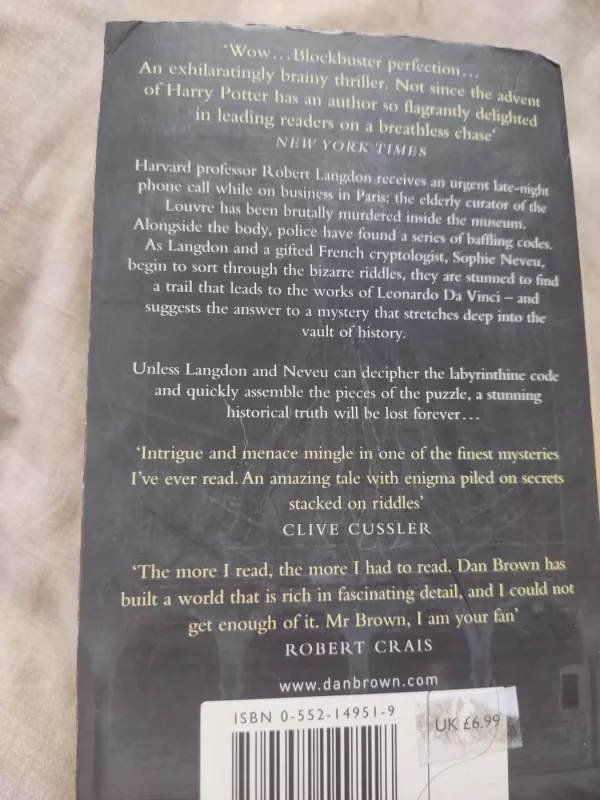 The Da Vinci Code - Dan Brown, knyga 3